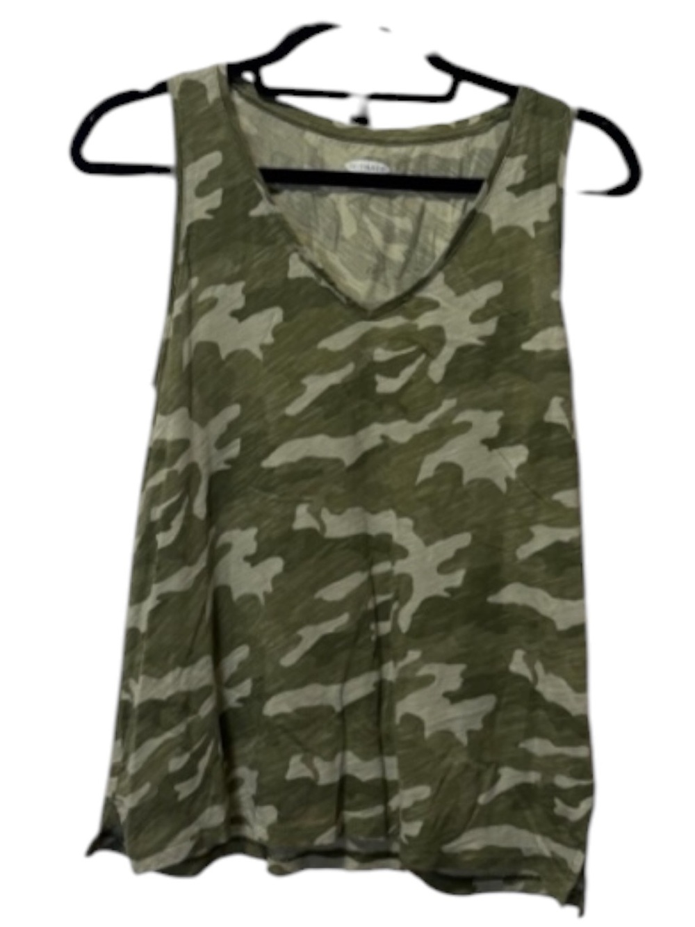 Old Navy Sleeveless Camo V-Neck Tank Top - Olive Camo